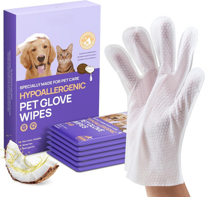 PurePaws Deodorizing Pet Glove Wipes (6 Pack)